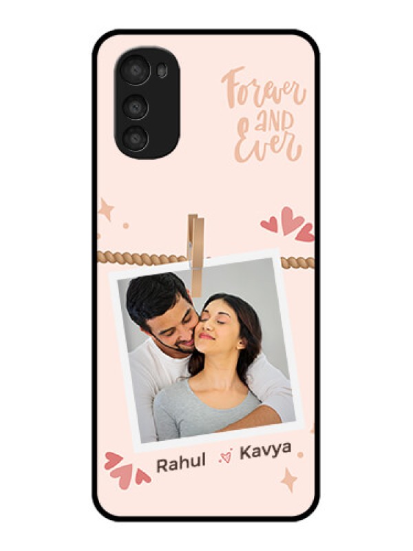 Custom Moto E32s Custom Metal Phone Case - Forever And Ever Love Design