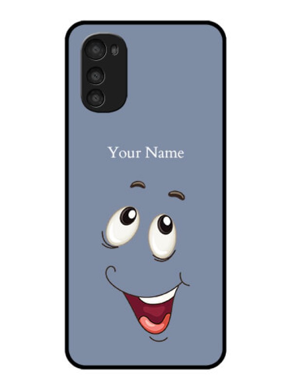 Custom Moto E32s Custom Metal Phone Case - Laughing Cartoon Face Design