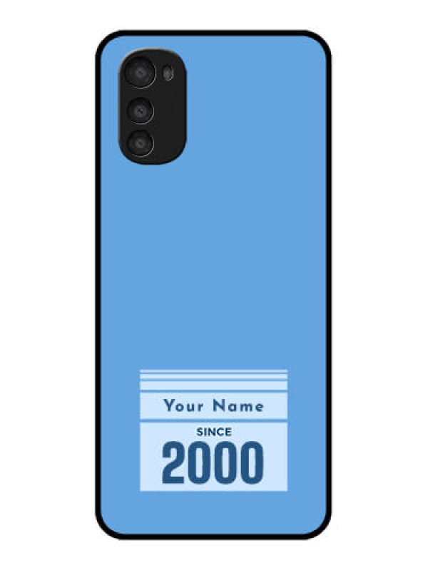 Custom Moto E32s Custom Metal Phone Case - Custom Year Of Birth Design