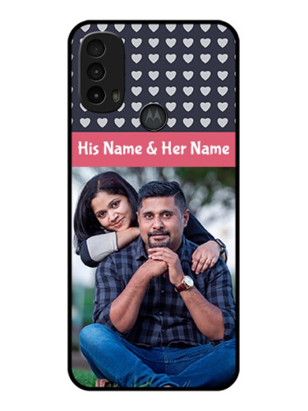 Custom Moto E40 Custom Metal Phone Case - Love Symbols Design