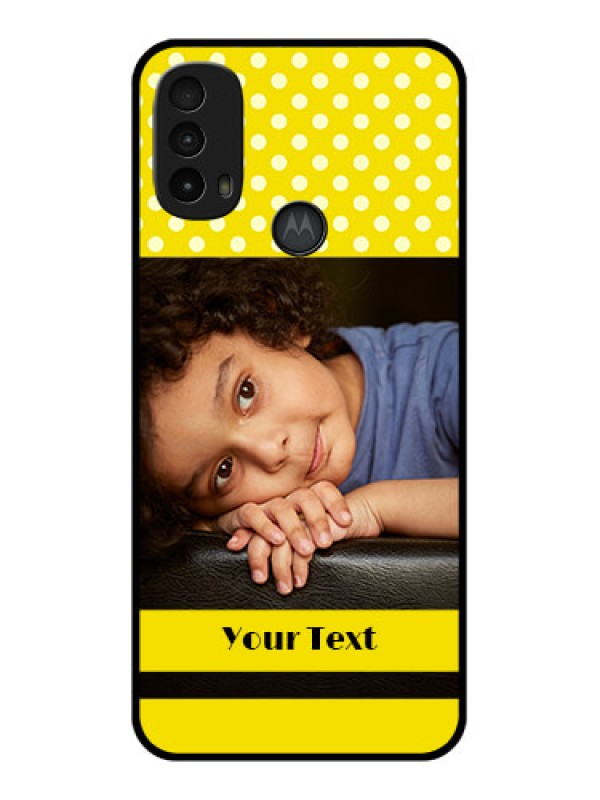 Custom Moto E40 Custom Metal Phone Case - Bright Yellow Case Design