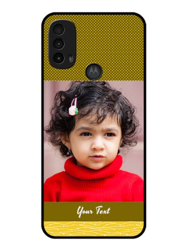 Custom Moto E40 Custom Metal Phone Case - Simple Green Color Design