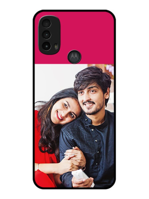 Custom Moto E40 Custom Metal Phone Case - Anniversary Cover Design