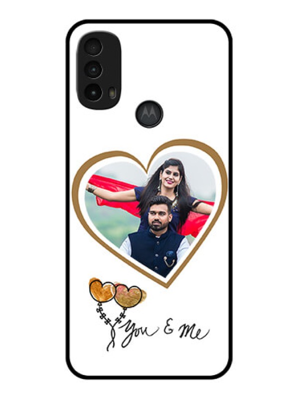 Custom Moto E40 Custom Metal Phone Case - You and Me Design