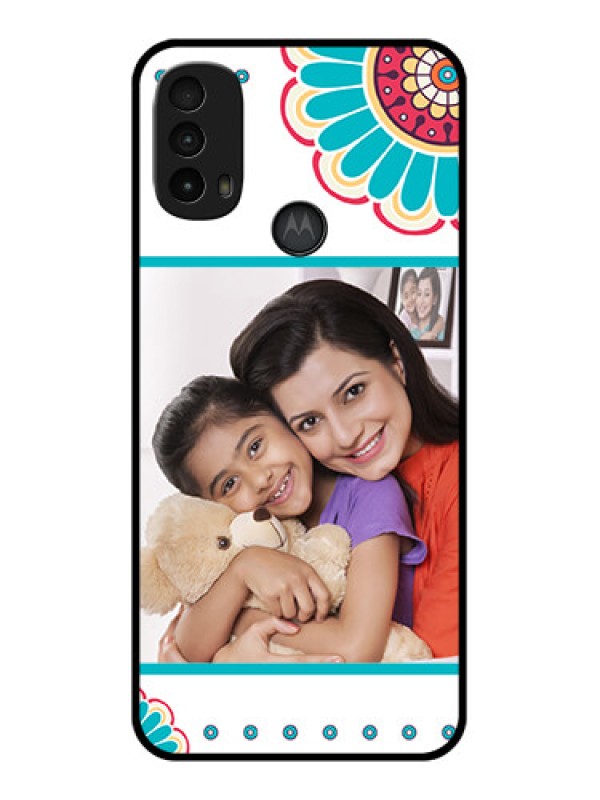Custom Moto E40 Custom Metal Phone Case - Flower Design