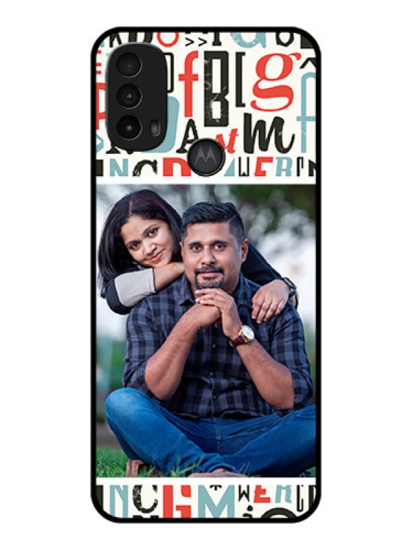 Custom Moto E40 Custom Metal Phone Case - Alphabet Design