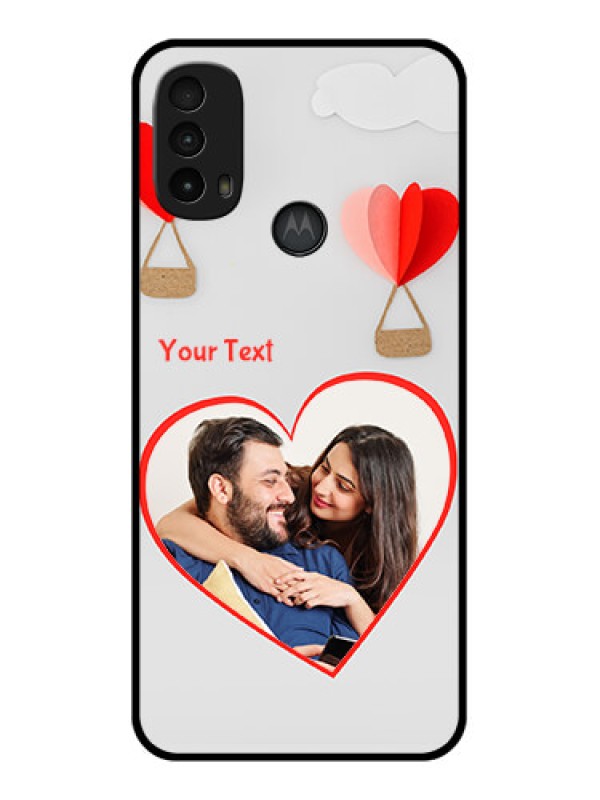 Custom Moto E40 Custom Metal Phone Case - Parachute Love Design