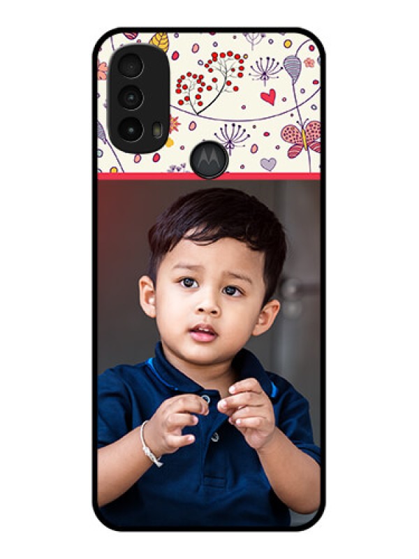 Custom Moto E40 Custom Metal Phone Case - Premium Floral Design