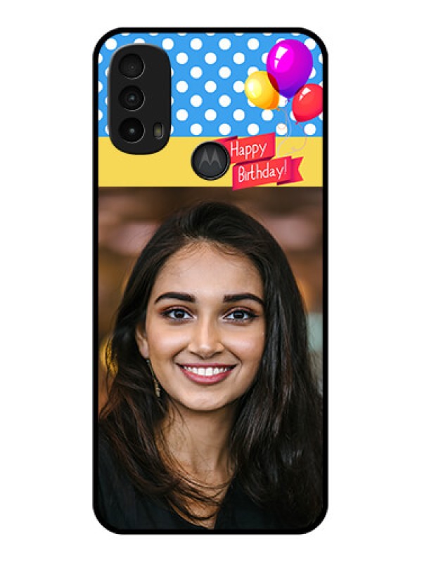 Custom Moto E40 Custom Metal Phone Case - Happy Birthday Design