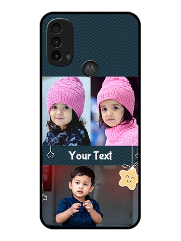 Custom Moto E40 Custom Metal Phone Case - Hanging Stars Design