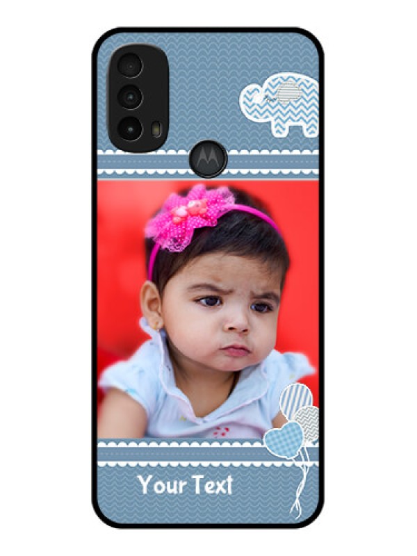 Custom Moto E40 Custom Metal Phone Case - With Kids Pattern Design