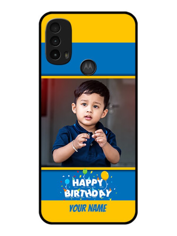 Custom Moto E40 Custom Metal Phone Case - Birthday Wishes Design