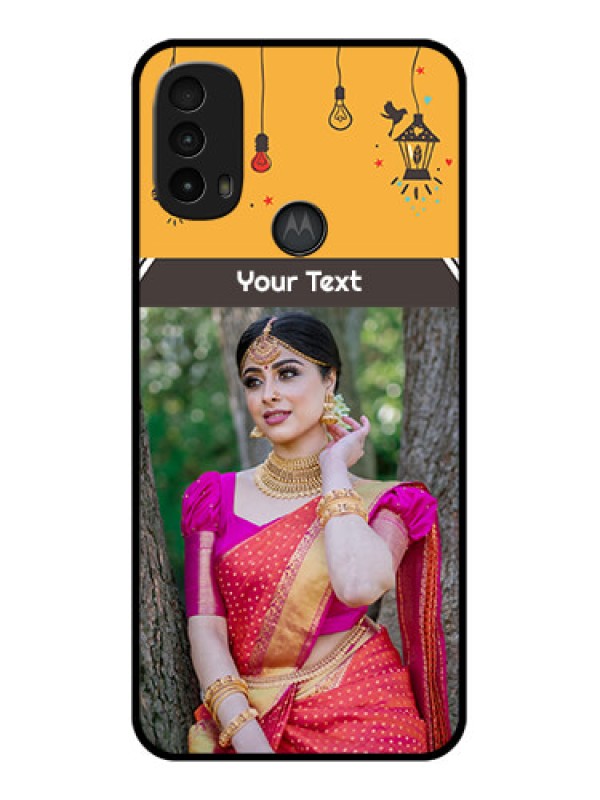 Custom Moto E40 Custom Metal Phone Case - With Family Picture And Icons