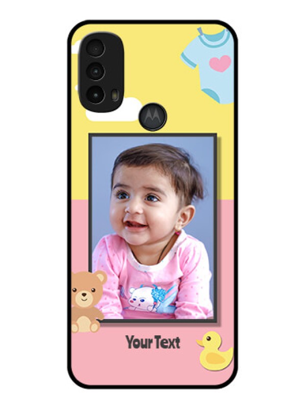 Custom Moto E40 Custom Metal Phone Case - Kids 2 Color Design