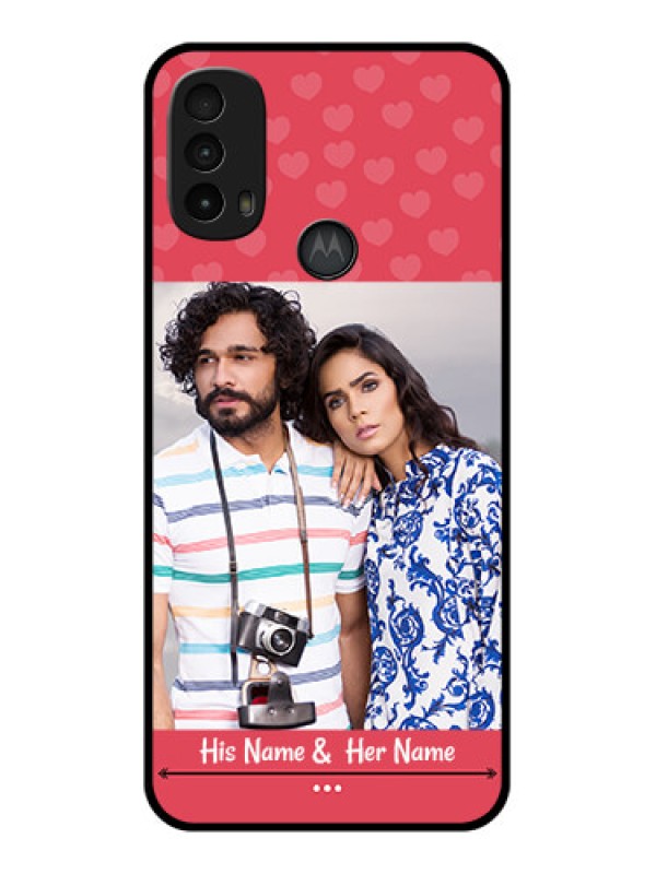 Custom Moto E40 Custom Metal Phone Case - Simple Love Design