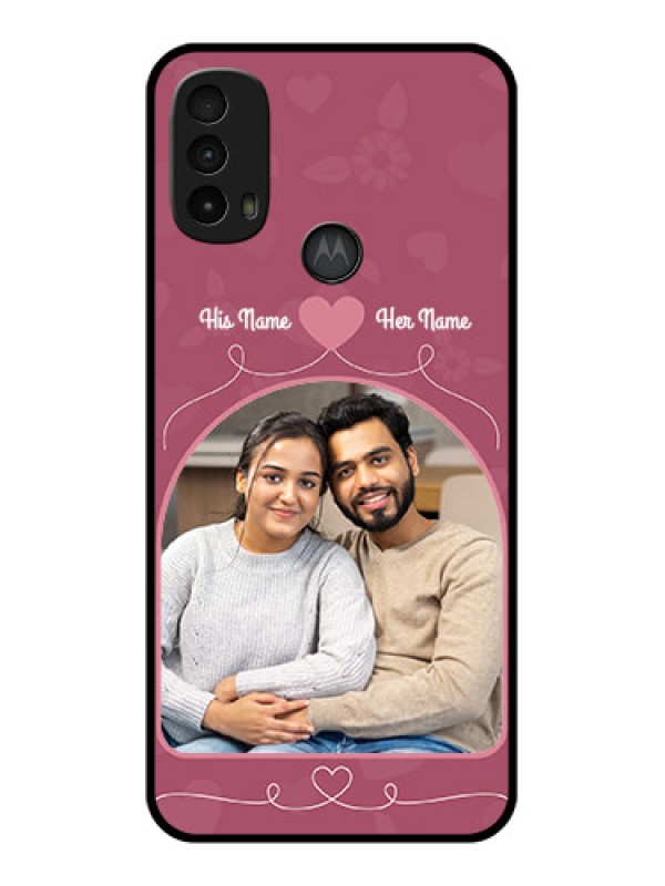 Custom Moto E40 Custom Metal Phone Case - Love Floral Design