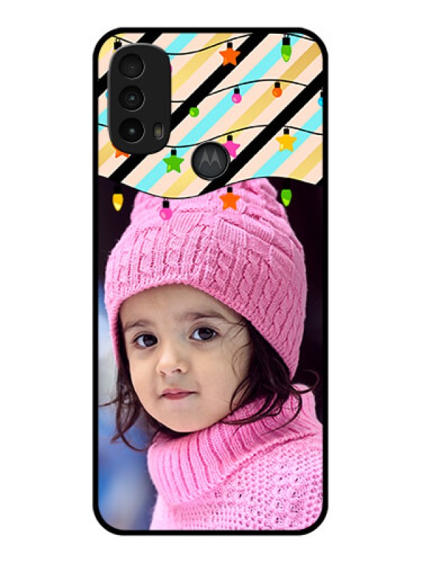 Custom Moto E40 Custom Metal Phone Case - Lights Hanging Design