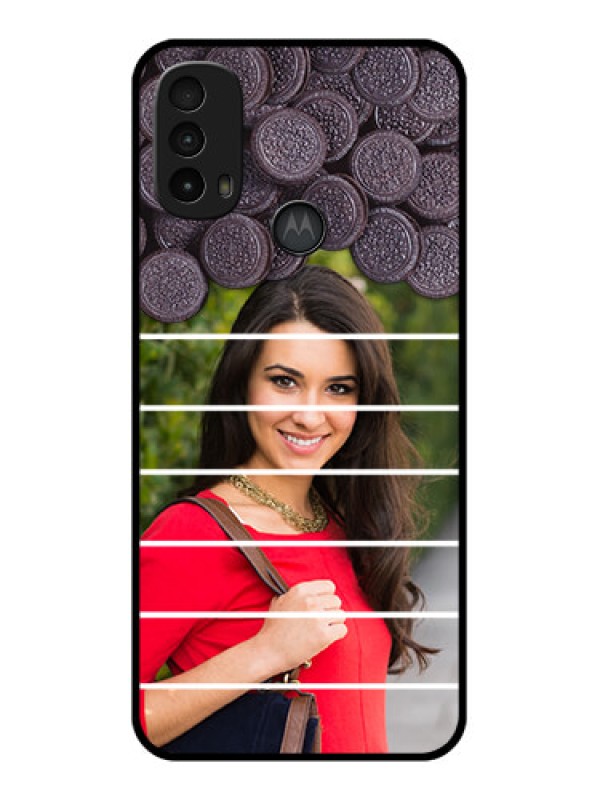 Custom Moto E40 Custom Metal Phone Case - With Oreo Biscuit Design