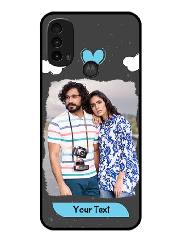 Custom Moto E40 Custom Metal Phone Case - Splashes With Love Doodles Design