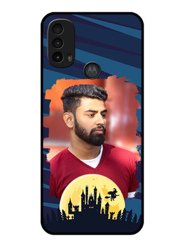 Custom Moto E40 Custom Metal Phone Case - Halloween Witch Design