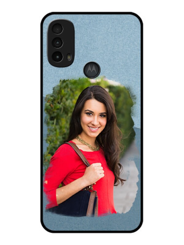 Custom Moto E40 Custom Metal Phone Case - Grunge Line Art Design