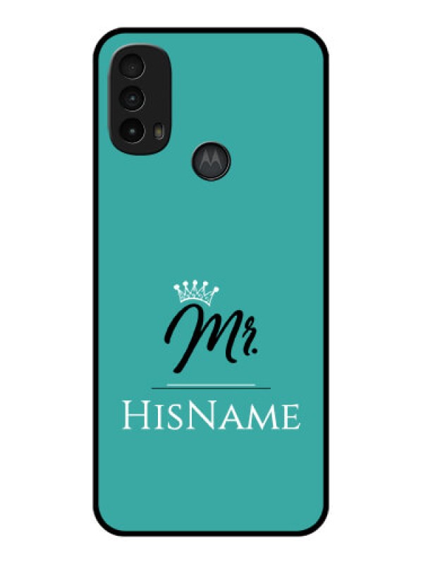 Custom Moto E40 Custom Metal Phone Case - Mr With Name Design