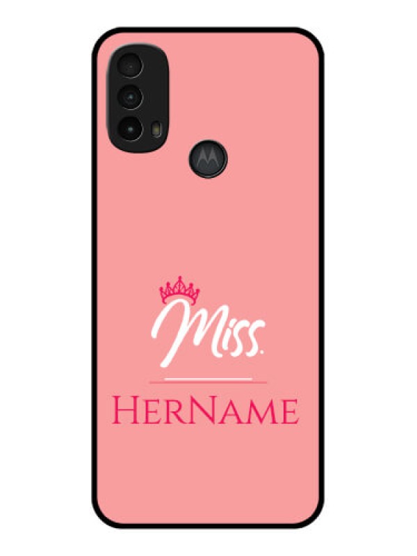 Custom Moto E40 Custom Metal Phone Case - Mrs With Name Design