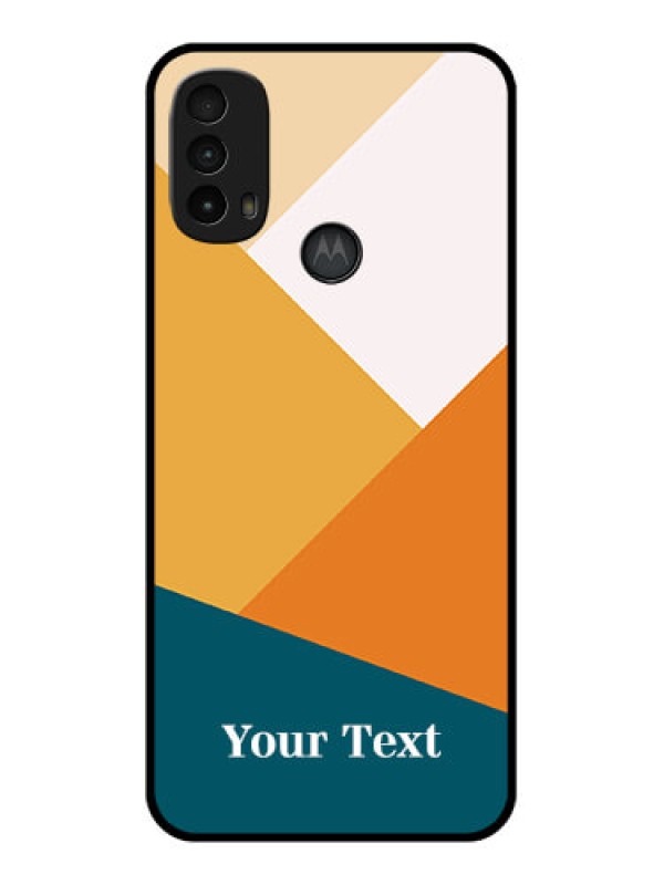 Custom Moto E40 Custom Metal Phone Case - Stacked Multi - Colour Design