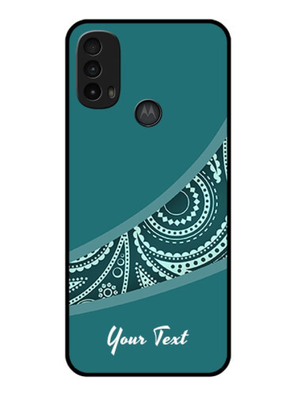 Custom Moto E40 Custom Metal Phone Case - Semi Visible Floral Design