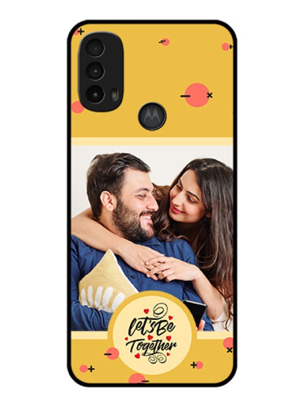 Custom Moto E40 Custom Metal Phone Case - Lets Be Together Design