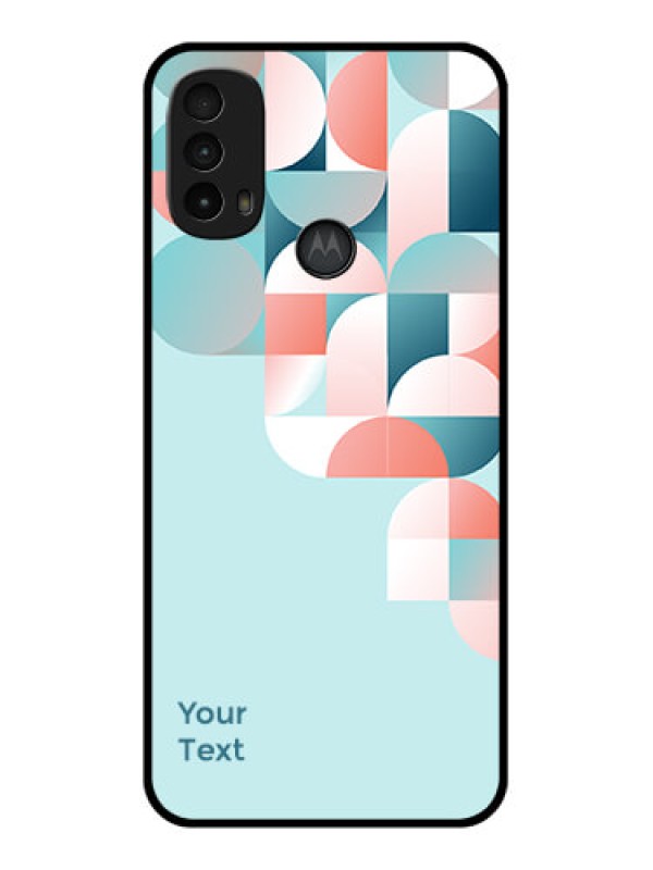 Custom Moto E40 Custom Metal Phone Case - Stylish Semi - Circle Pattern Design