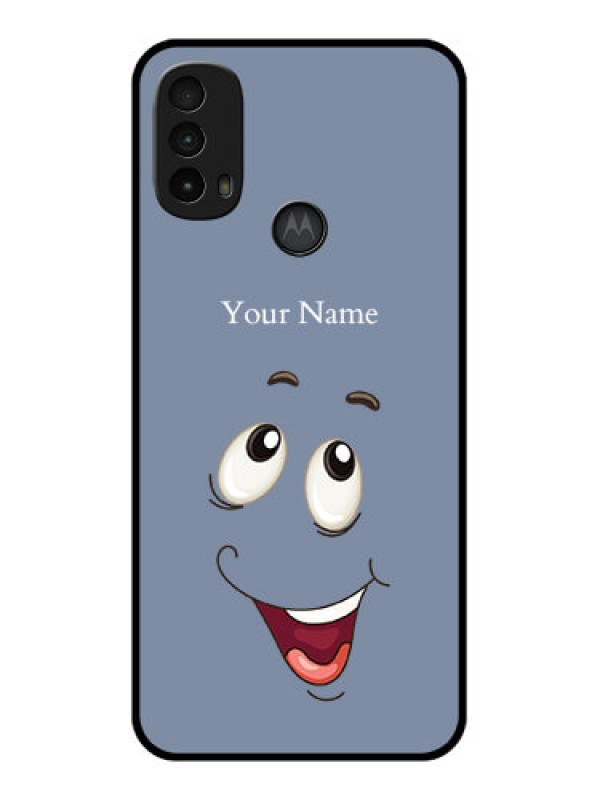 Custom Moto E40 Custom Metal Phone Case - Laughing Cartoon Face Design