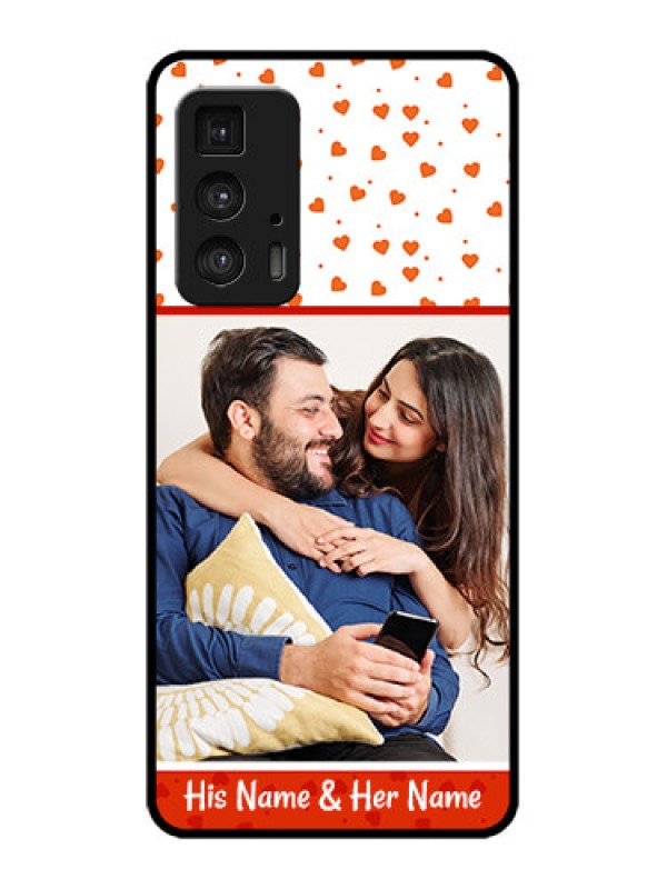 Custom Edge 20 Pro Custom Metal Phone Case - Orange Love Symbol Design