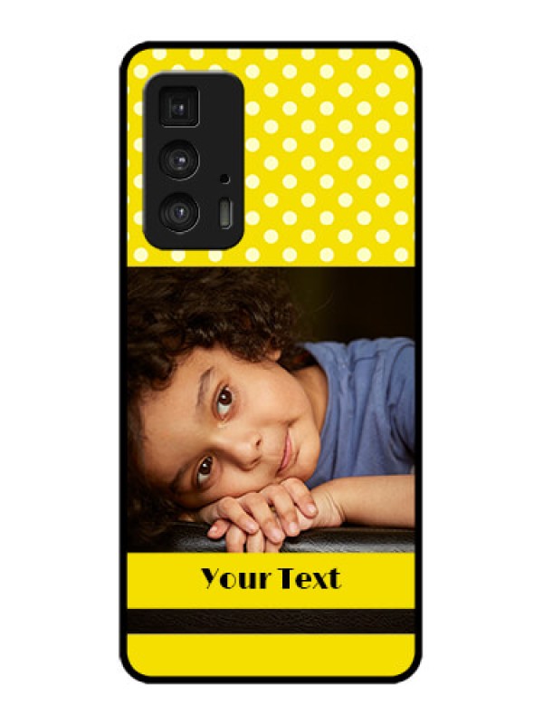 Custom Edge 20 Pro Custom Metal Phone Case - Bright Yellow Case Design