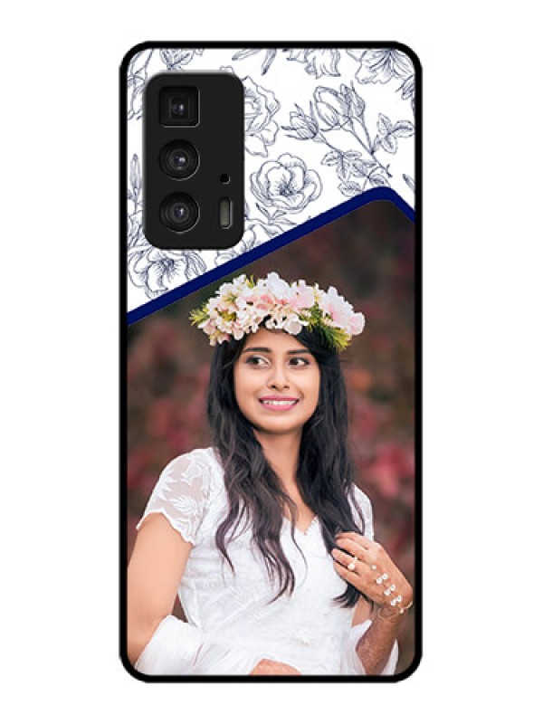 Custom Edge 20 Pro Custom Metal Phone Case - Classy Floral Design