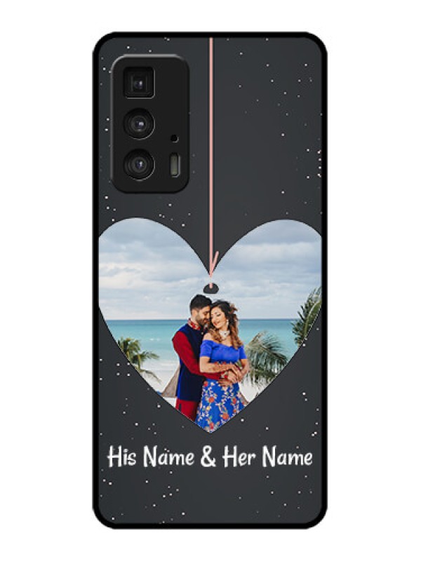 Custom Edge 20 Pro Custom Metal Phone Case - Hanging Heart Design