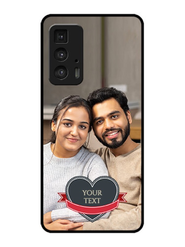 Custom Edge 20 Pro Custom Metal Phone Case - Just Married Couple Design