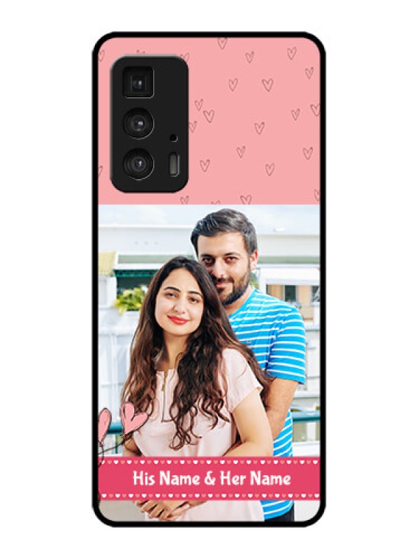 Custom Edge 20 Pro Custom Metal Phone Case - Love Design Peach Color