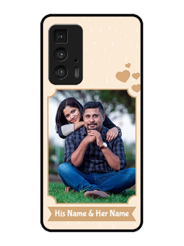Custom Edge 20 Pro Custom Metal Phone Case - With Confetti Love Design