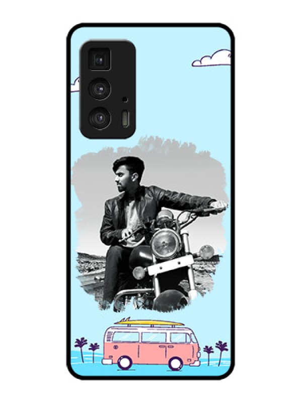 Custom Edge 20 Pro Custom Metal Phone Case - Travel and Adventure Design