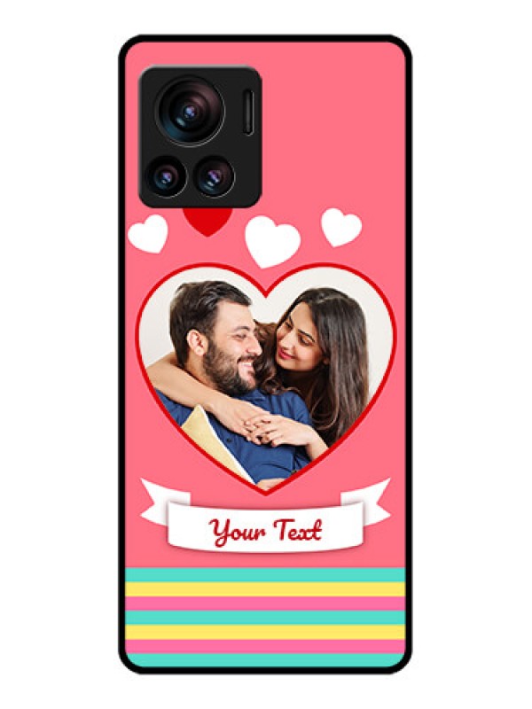 Custom Edge 30 Ultra Custom Metal Phone Case - Love Shapes Doodle Design