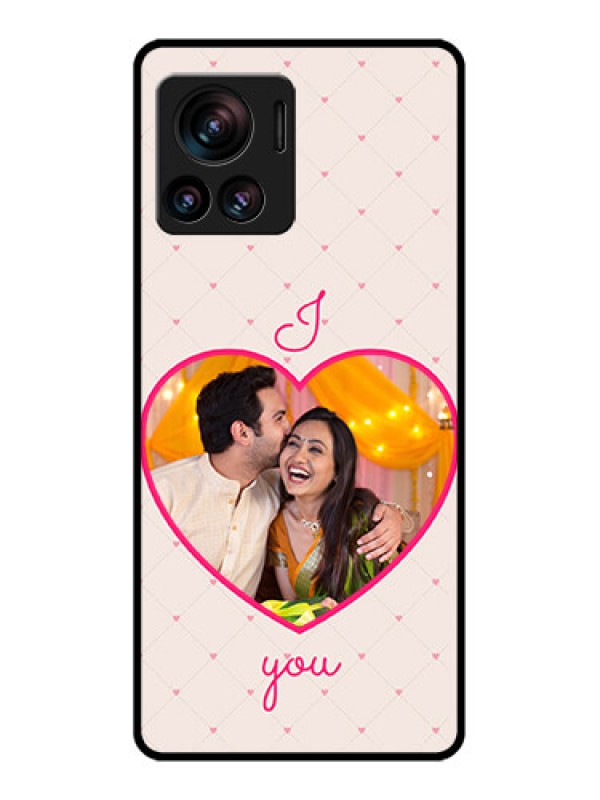 Custom Edge 30 Ultra Custom Metal Phone Case - Heart Shape Design