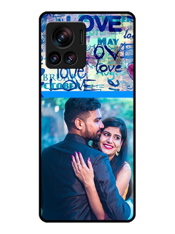 Custom Edge 30 Ultra Custom Metal Phone Case - Colorful Love Design