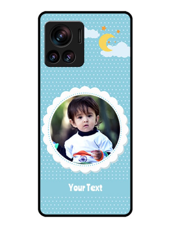 Custom Edge 30 Ultra Custom Metal Phone Case - Violet Pattern Design