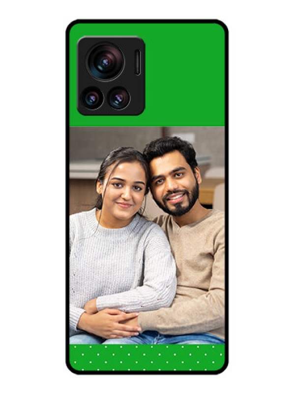 Custom Edge 30 Ultra Custom Metal Phone Case - Green Pattern Design