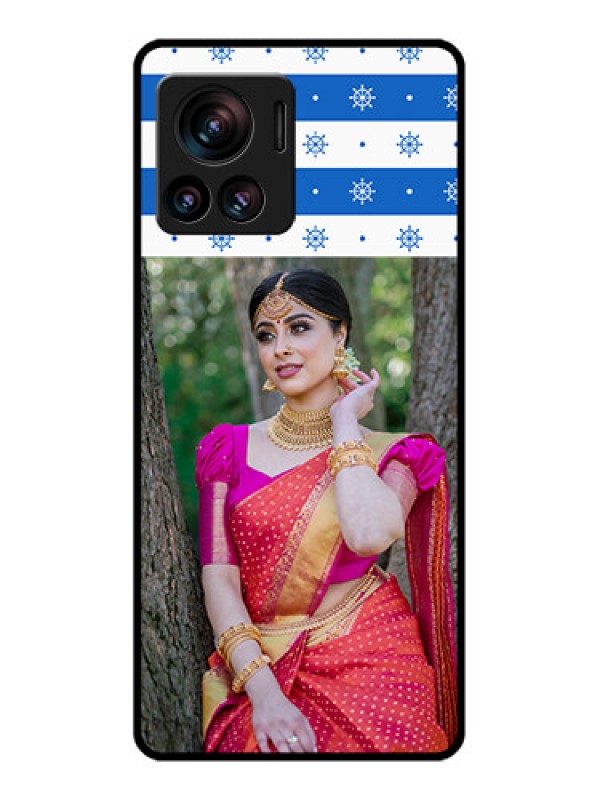 Custom Edge 30 Ultra Custom Metal Phone Case - Snow Pattern Design