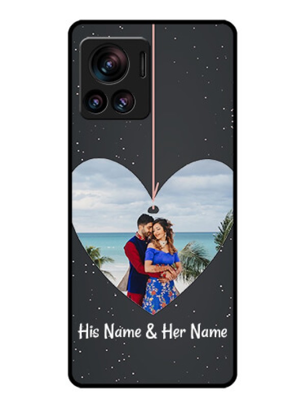 Custom Edge 30 Ultra Custom Metal Phone Case - Hanging Heart Design