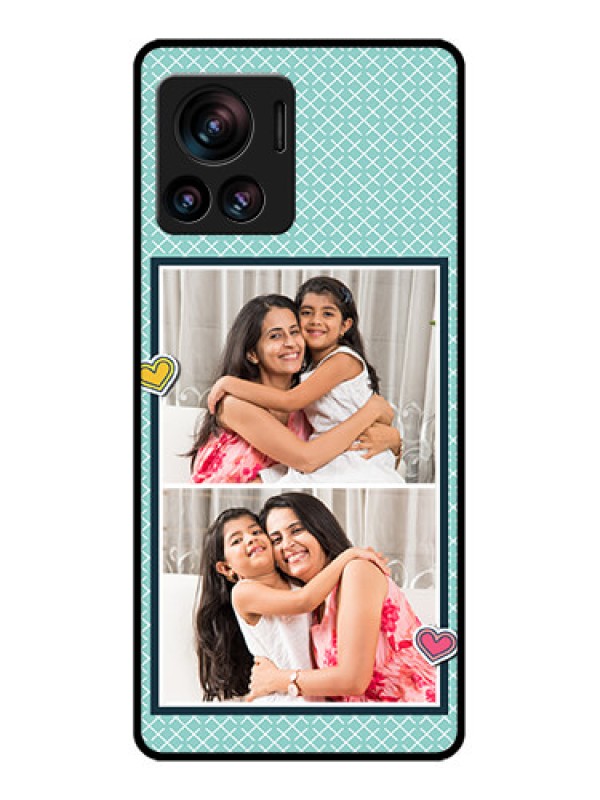 Custom Edge 30 Ultra Custom Metal Phone Case - 2 Image Holder With Pattern Design