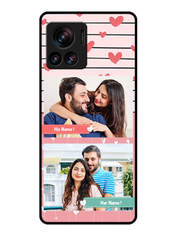 Custom Edge 30 Ultra Custom Metal Phone Case - Photo With Heart Design