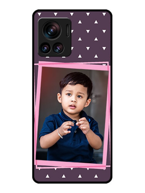 Custom Edge 30 Ultra Custom Metal Phone Case - Triangle Pattern Dotted Design